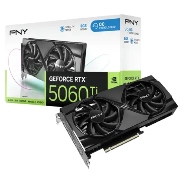 PNY GeForce RTX 5060 Ti 8GB OC Dual Fan GDDR7 Graphics Card